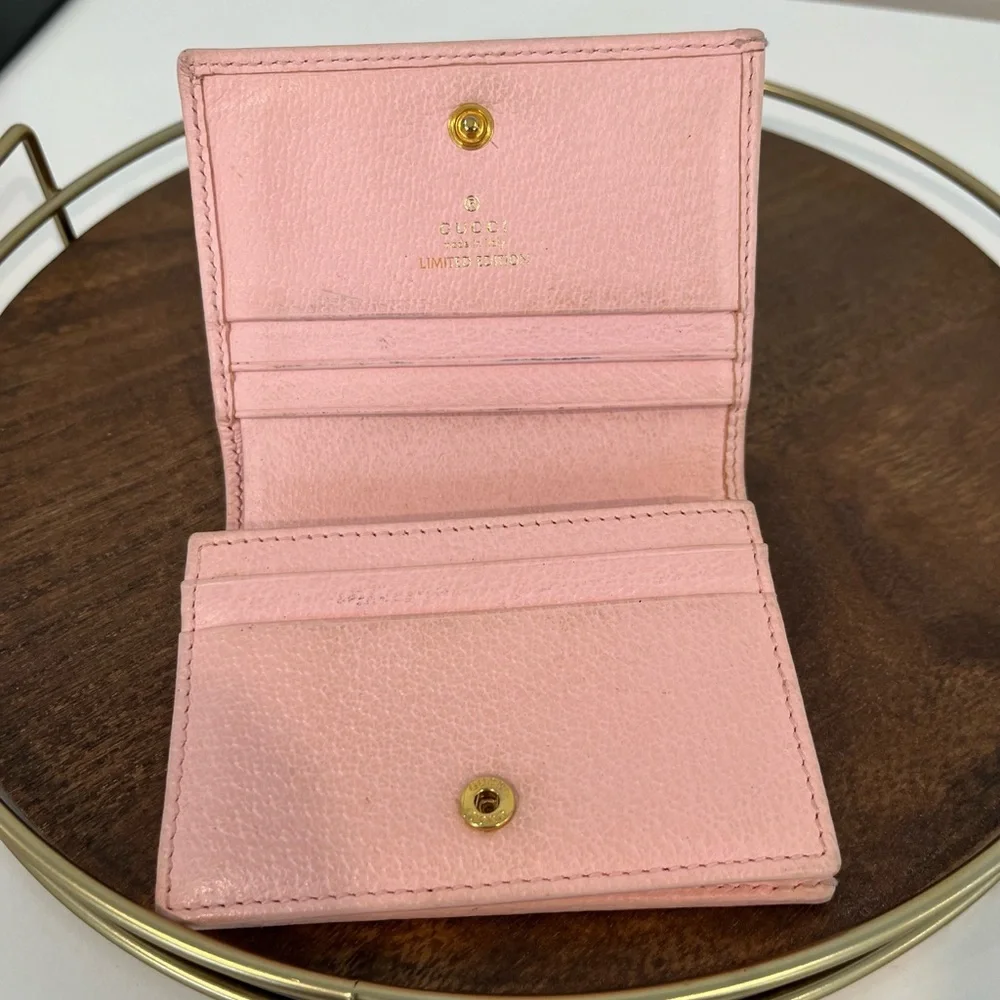 GUCCI Limited Edition Marmont Flora Pink Wallet - Picture 3 of 9